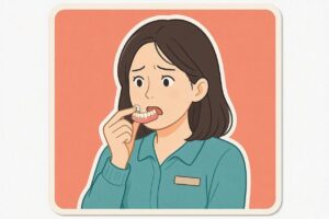 若くして入れ歯になってしまった女性